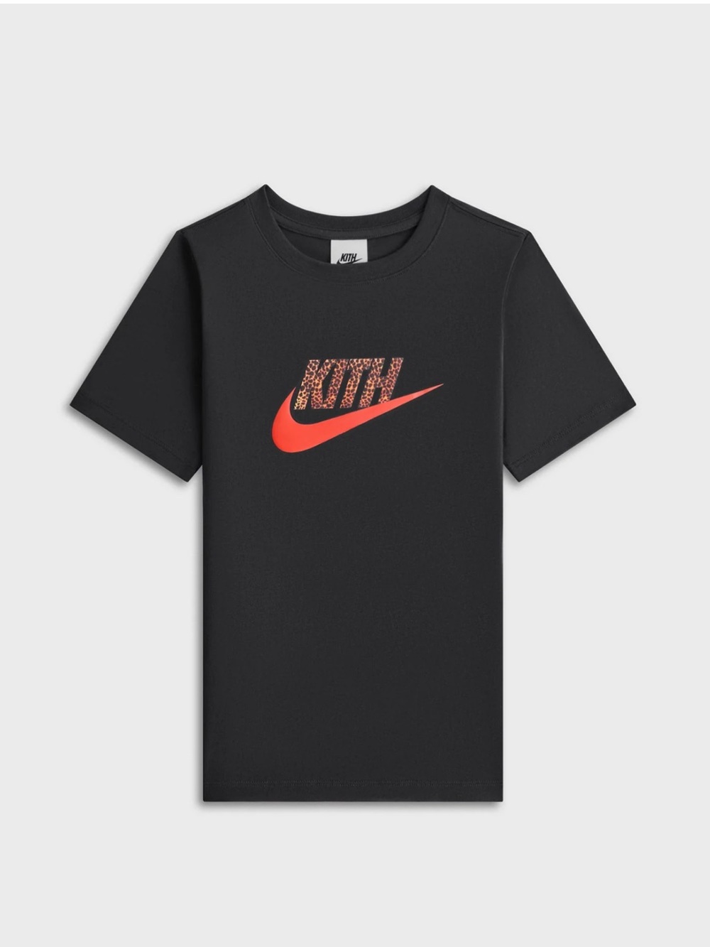 Nike Black Kids Tee with Bright Red Swoosh